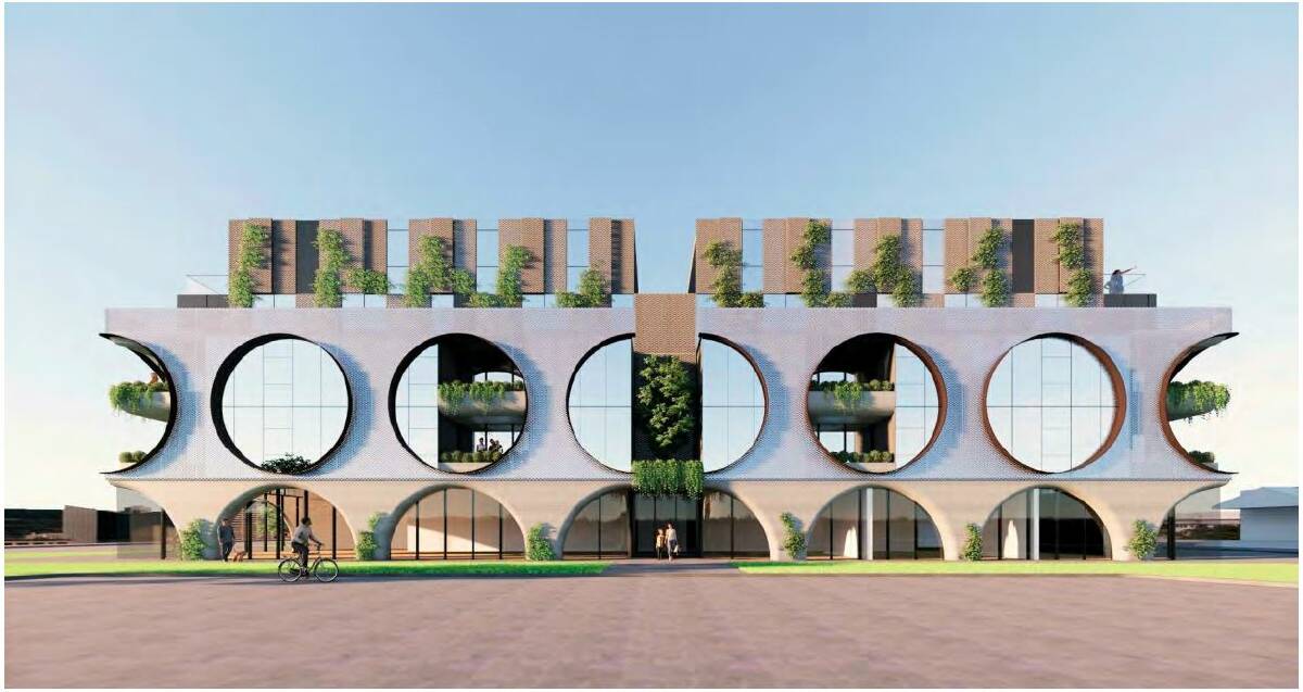 An artist's impression of the eventual building, as supplied to the City of Greater Bendigo at an earlier stage of the planning process.