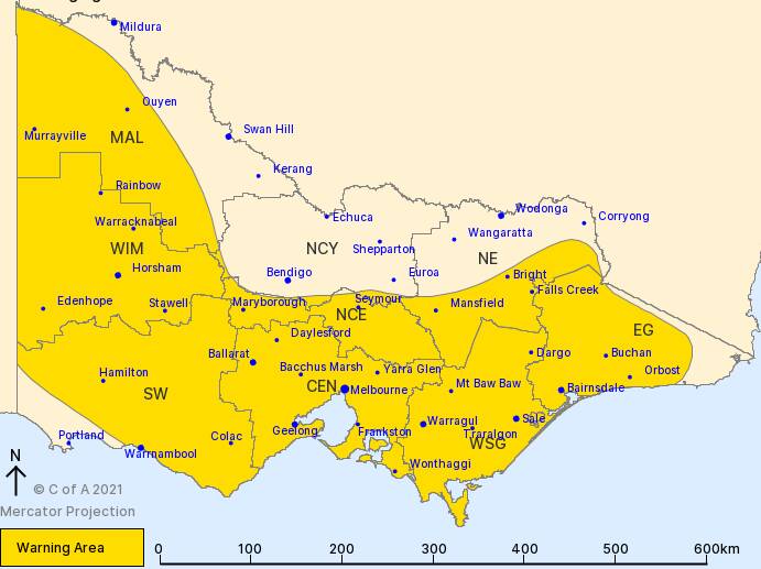 Severe wind warning issued for much of Victoria. Image: SUPPLIED
