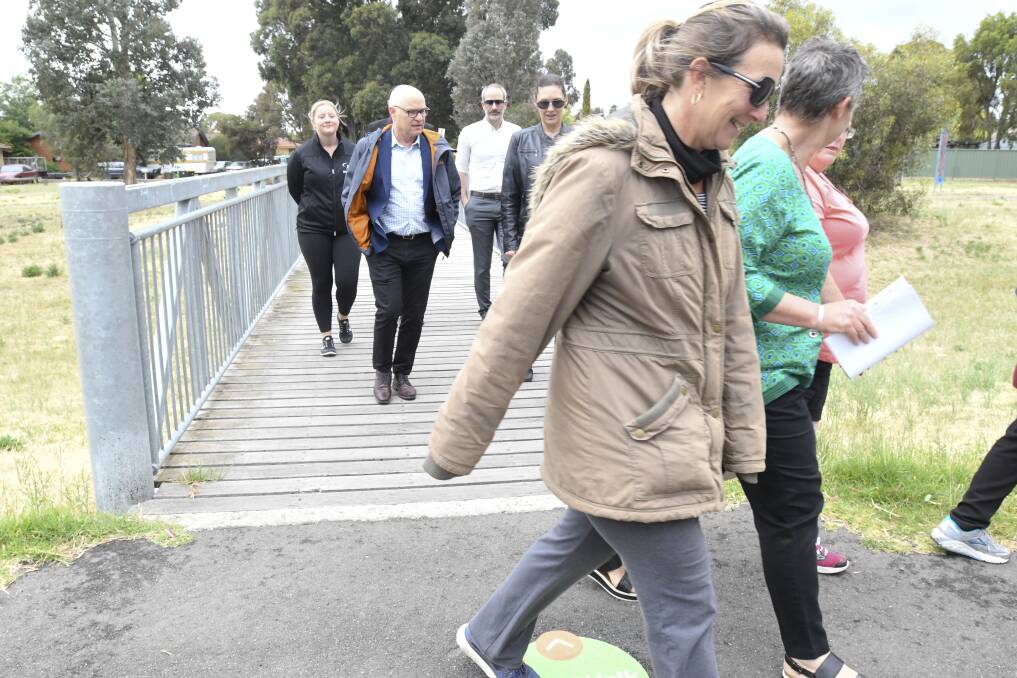 The first walk along the new Long Gully Let's Walk Circuit. Picture: NONI HYETT