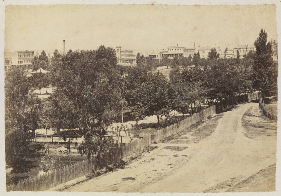 Camp Reserve in 1875, as seen from what was then Bendigo's court house (now a Bendigo Senior Secondary College building). Picture: courtesy of the STATE LIBRARY OF VICTORIA