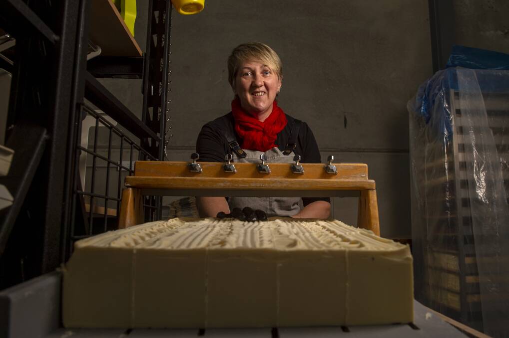 Urthly Organics owner Julie Andrews making soap in high demand during the coronavirus pandemic. Picture: DARREN HOWE