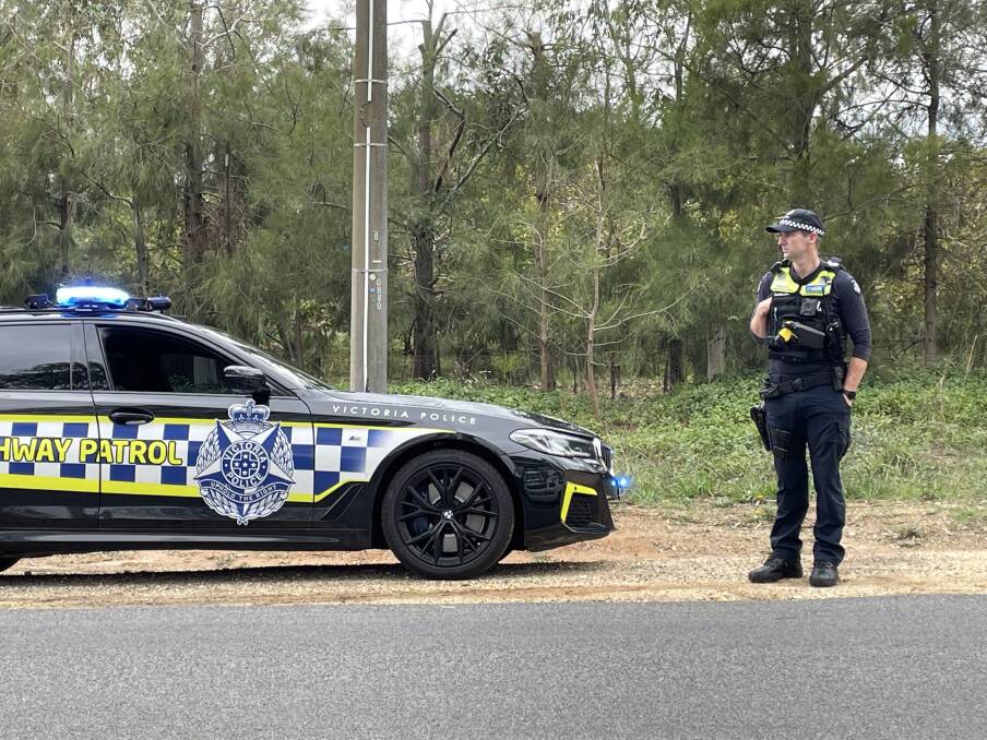 Police at the scene of a fatal crash in Strathfieldsaye. Picture: TOM O'CALLAGHAN