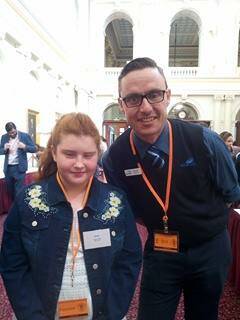 Grace, pictured with Chris, who operator who took her call. Picture: SUPPLIED