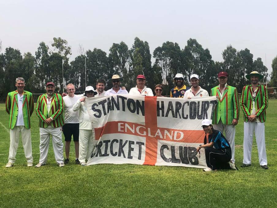 Representatives from the Stanton Harcourt Cricket Club in England and Harcourt Cricket Club in central Victoria are pictured in South America, where they remain stranded.