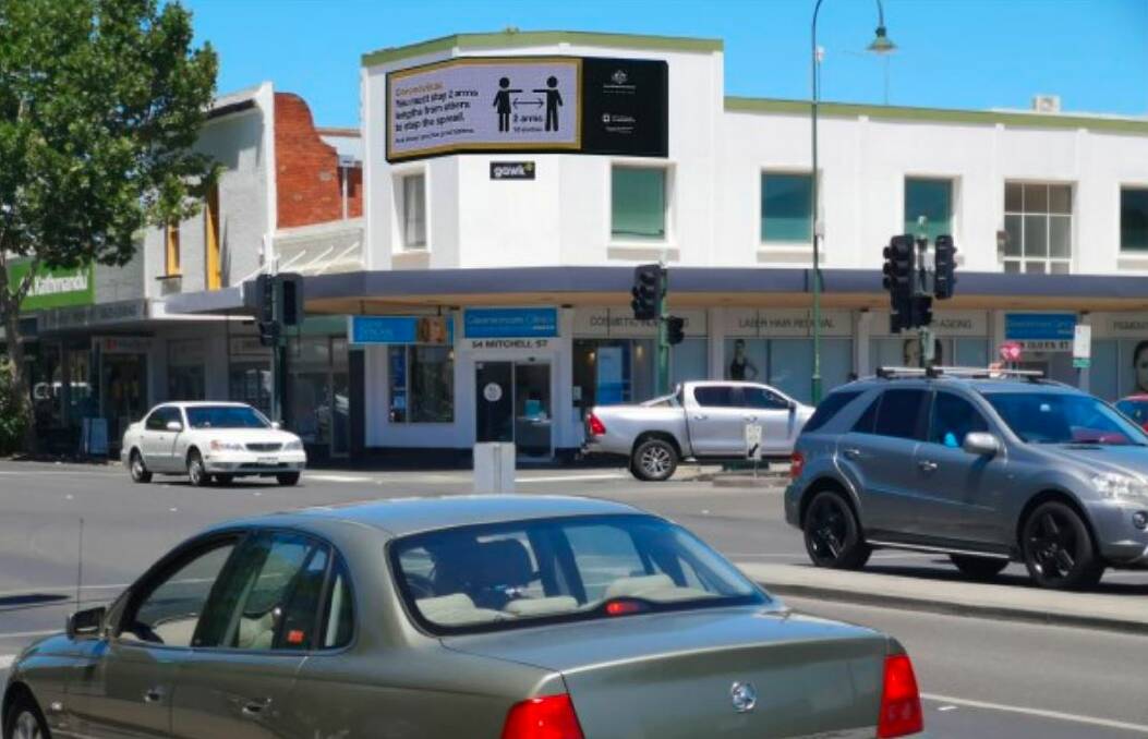 An impression of what the new billboard sign could look like when it is erected at the corner of Mitchell and Queen Street, Bendigo. Image: SUPPLIED