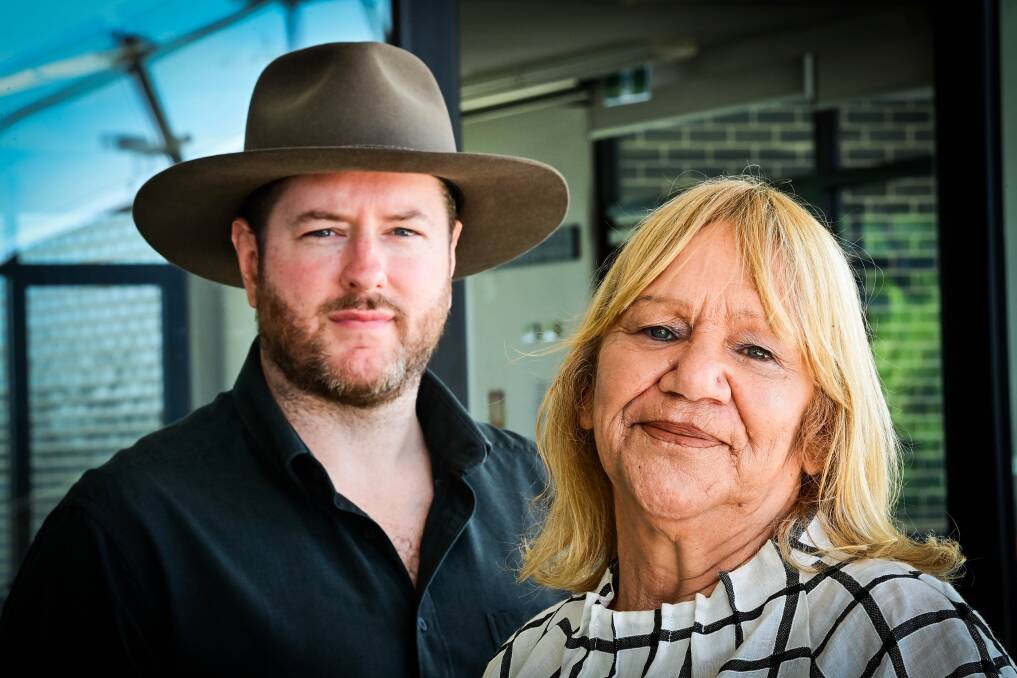 First assembly co-chairs Marcus Stewart and Auntie Geri Atkinson. Picture: BRENDAN McCARTHY