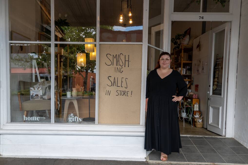 Despite vandalism, business is booming for Jemma Stormer's Eaglehawk giftware shop. Picture by Enzo Tomasiello