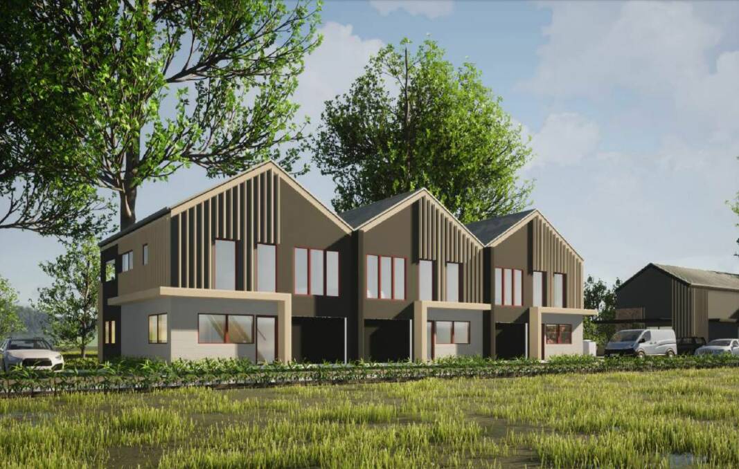 Artist's impression of the townhouses at the back of the property. Picture: SUPPLIED