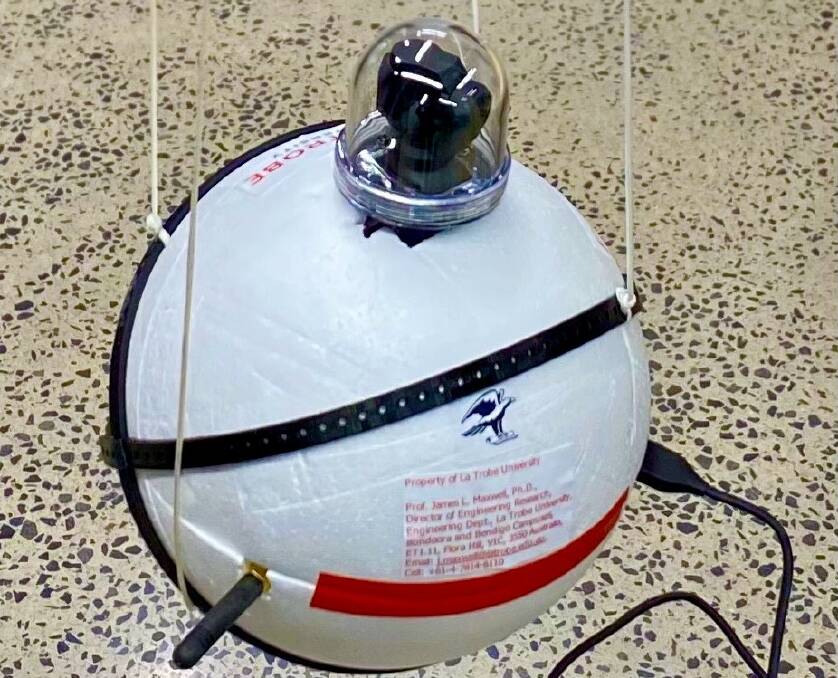 ONE SMALL STEP: The high altitude balloon's payload on the test flight. Picture: SUPPLIED