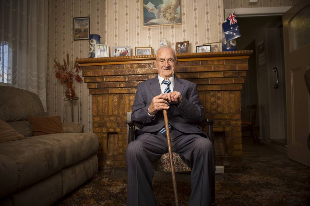 Harold Toma turns 100 tomorrow. Pictures: DARREN HOWE