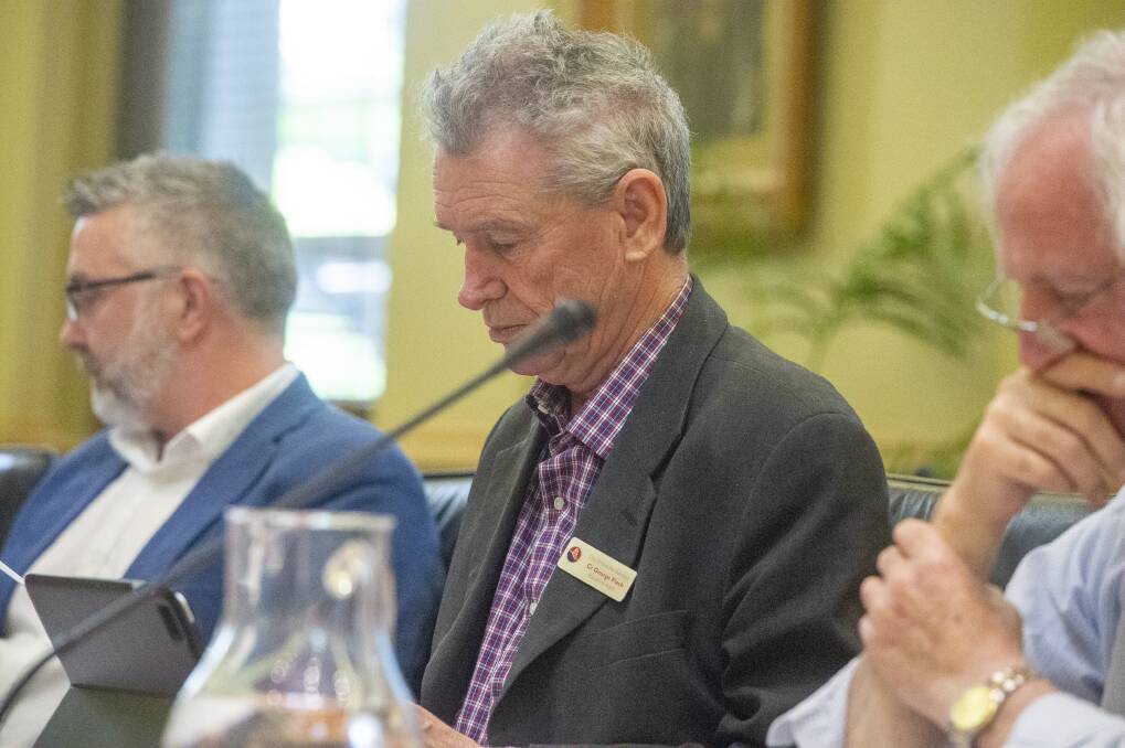 George Flack at Bendigo's council table during his term. Picture: DARREN HOWE