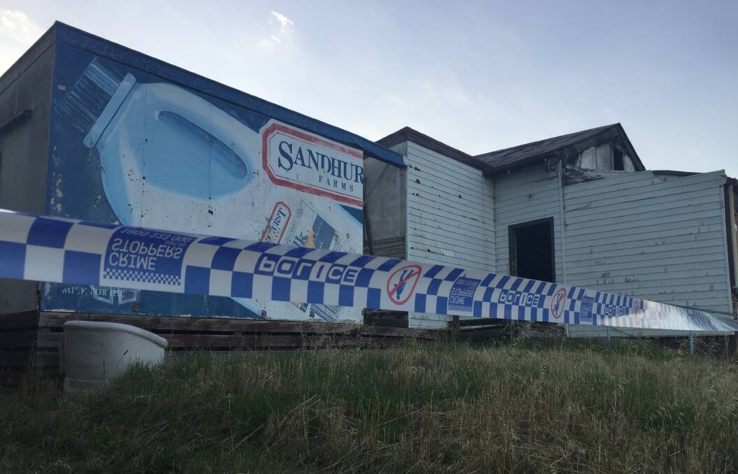 The long-vacant store on Retreat Road where a fire broke out. Picture: TOM O'CALLAGHAN
