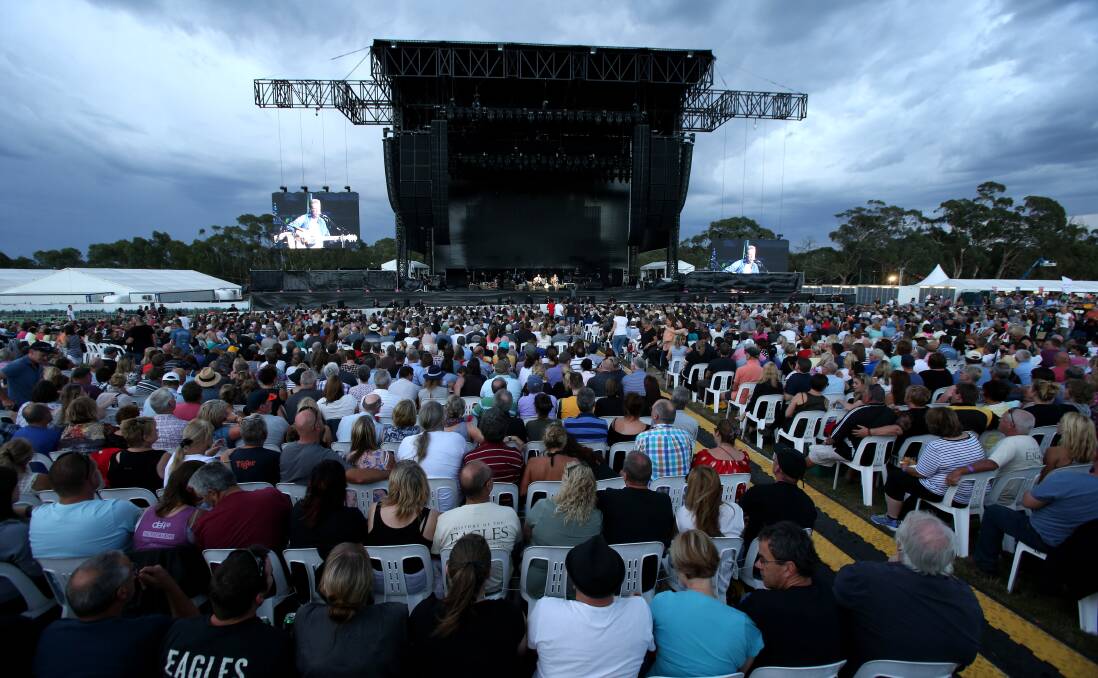 The Eagles perform at a concert at Hanging Rock in 2015. Picture: PETER WEAVING