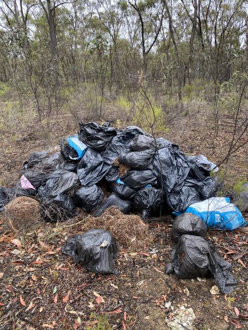 Rubbish dumped in the Greater Bendigo National Park. Picture: SUPPLIED