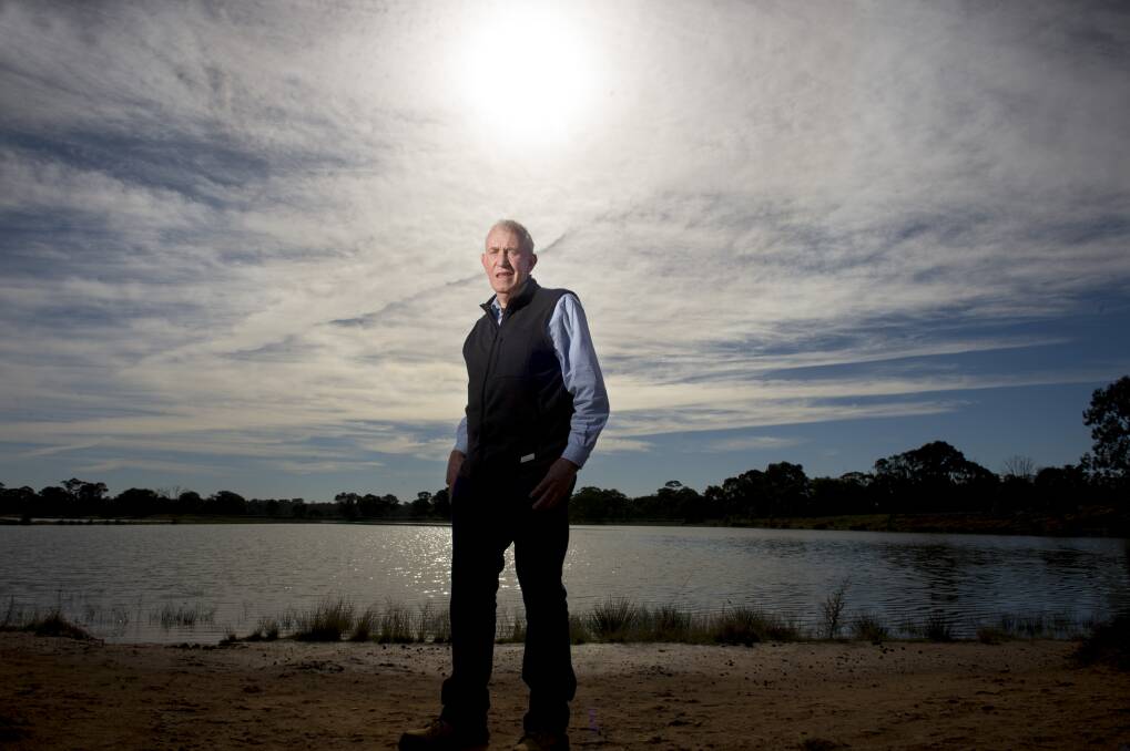 Former GBM Gold chief executive John Harrison at the Woodvale evaporation ponds in 2019. Picture: DARREN HOWE