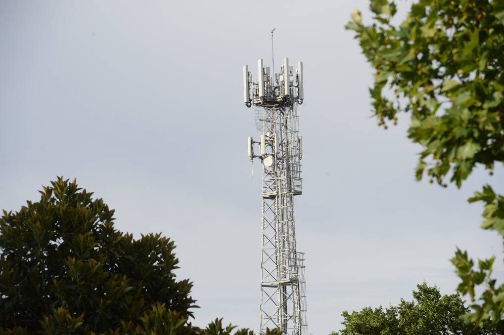 An existing phone tower in Bendigo's city centre. Picture is a file photo by Darren Howe.