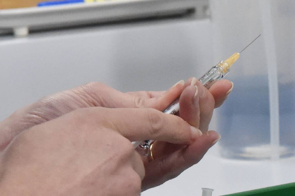 A vaccination shot delivered in Bendigo earlier this year. Picture: DARREN HOWE