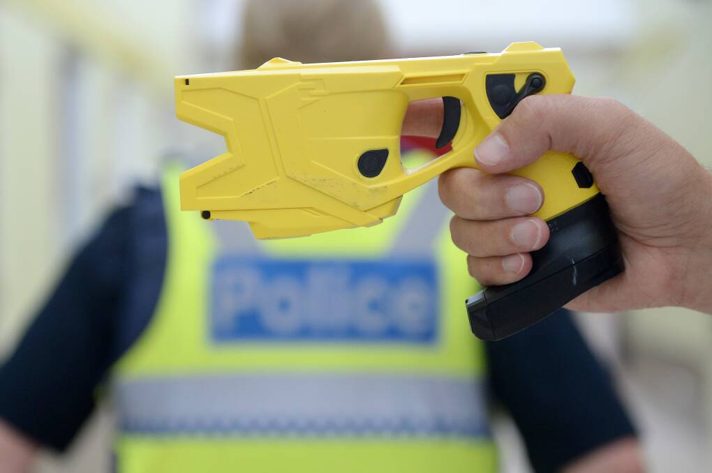ARREST: A police officer deployed a Taser early Thursday morning during an incident in Long Gully. Picture: FILE PHOTO