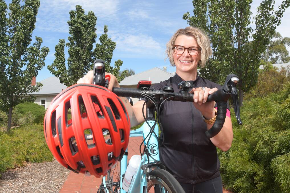 READY TO RIDE: Pene Wood is preparing to ride around Tasmania helping spread the word about opioid dependence. Picture: NONI HYETT