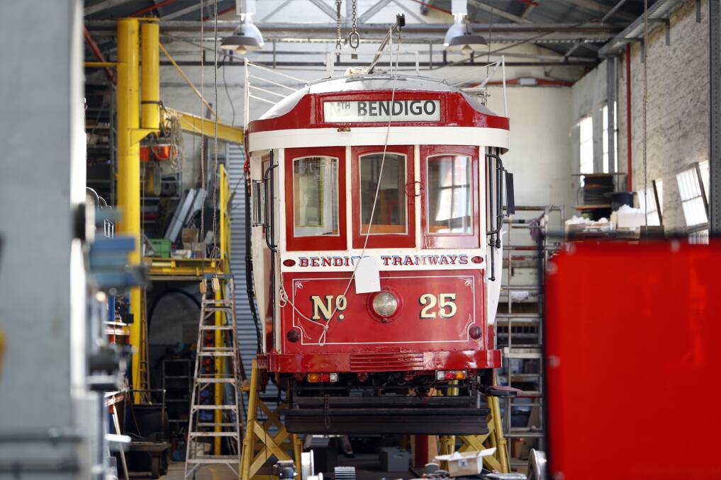 Many people who took part in a survey connected to the expansion project said it was important that visitors could watch tram restorations taking place. Picture: GLENN DANIELS