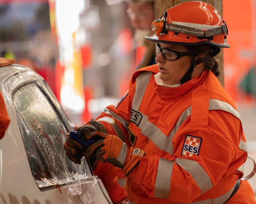 Miranda Brewer managing glass. Picture: SUPPLIED