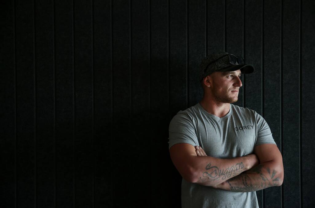 Tough talk: Corey Duggan said men could find it difficult to speak up and ask for help when they were struggling with their mental health, but "opening up" could just save their life. Picture: Marina Neil