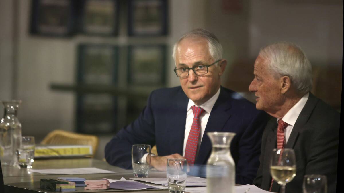 Next chapter: Malcolm Turnbull with Philip Ruddock. Picture: James Alcock
