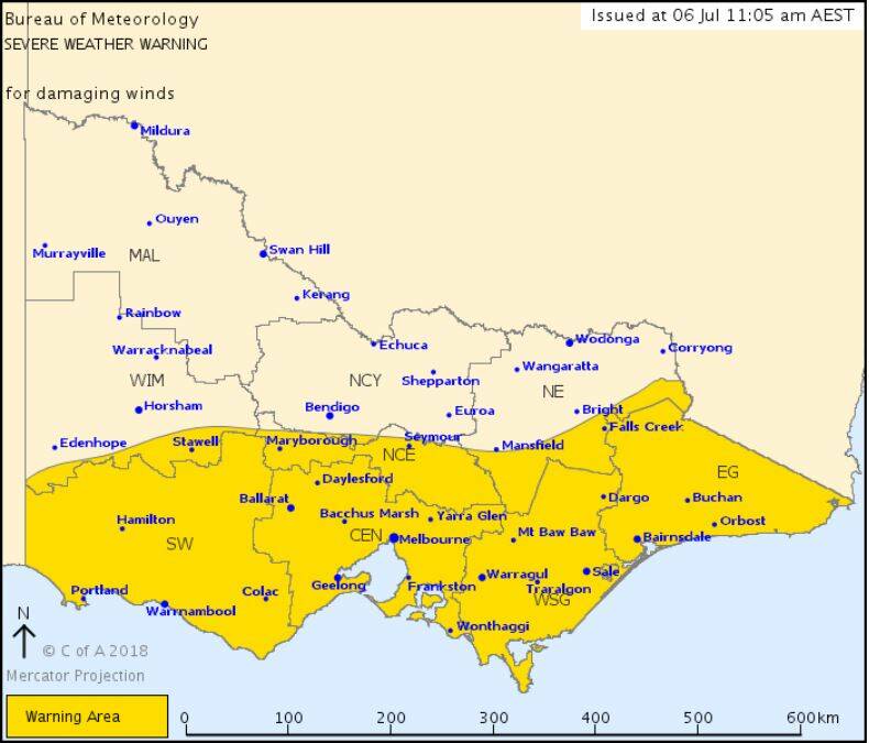 Warning! Cold, strong winds to hit central Victoria