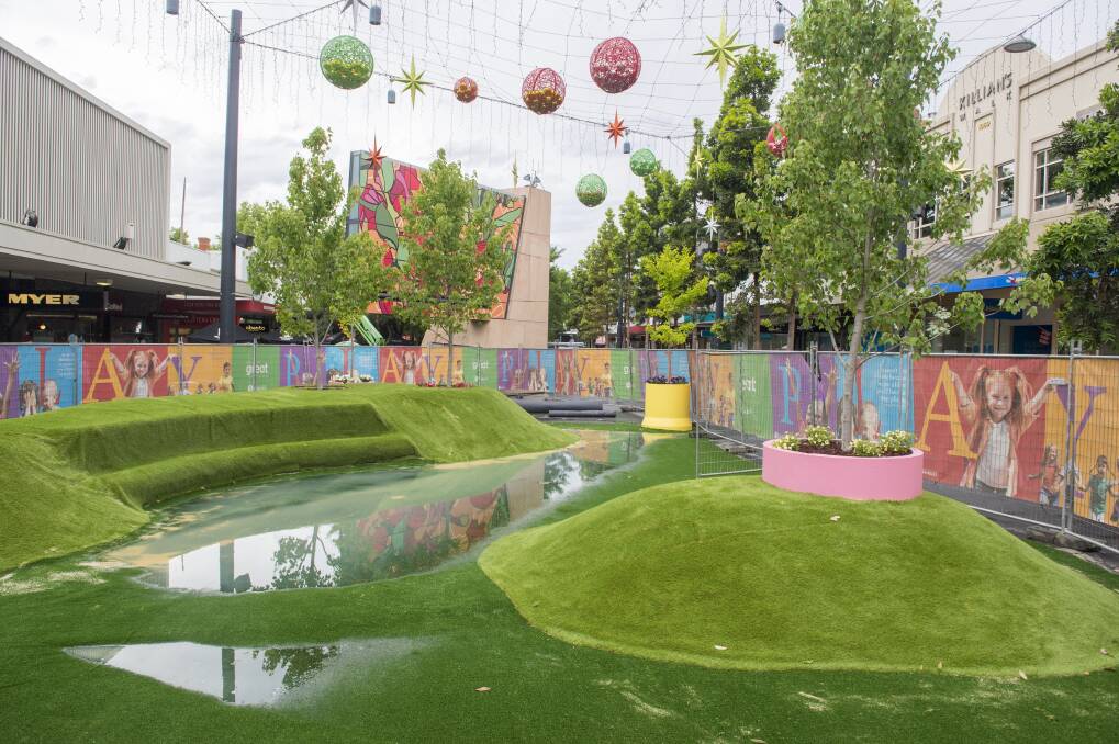 Pop up park: Set to stay for two years. Picture: Darren Howe