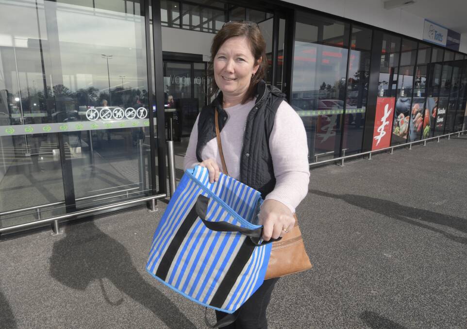 ENVIRONMENT: Kaye Griffiths was pleased that single-use plastic bags had been phased out by Woolworths. Picture: NONI HYETT