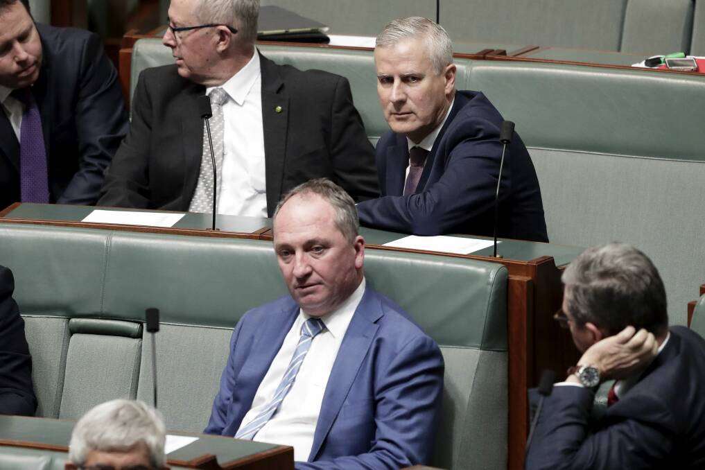 National's leadership spill? Barnaby Joyce and Michael McCormack. Picture: Alex Ellinghausen