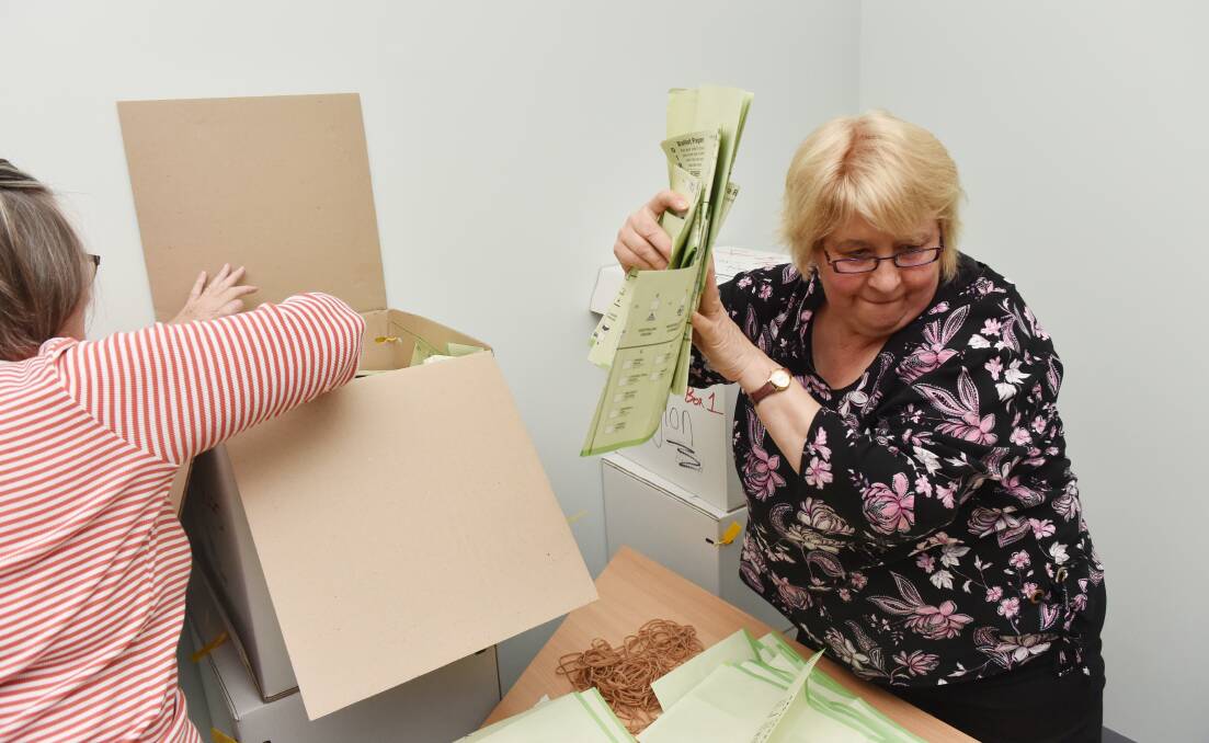 Victoria Votes: The counting in Bendigo starts: Picture: Darren Howe