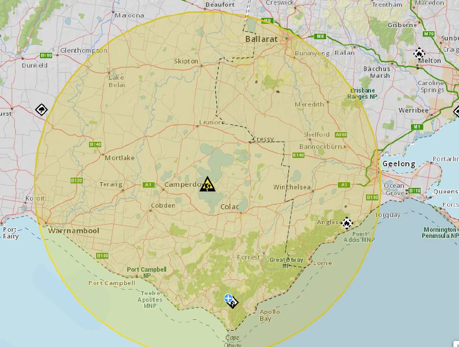 A new warning went out on Vic Emergency on October 23. Image from Vic Emergency
