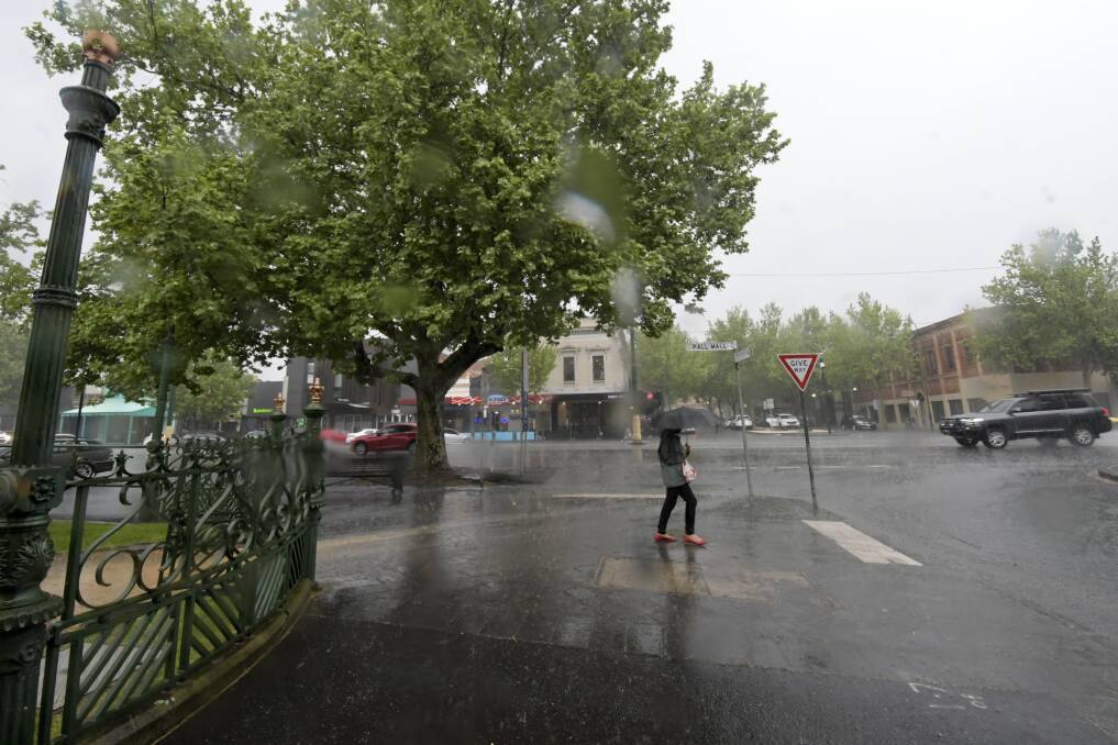 The Big Dry, followed by the wet: Bendigo gets a soaking. Picture: Darren Howe