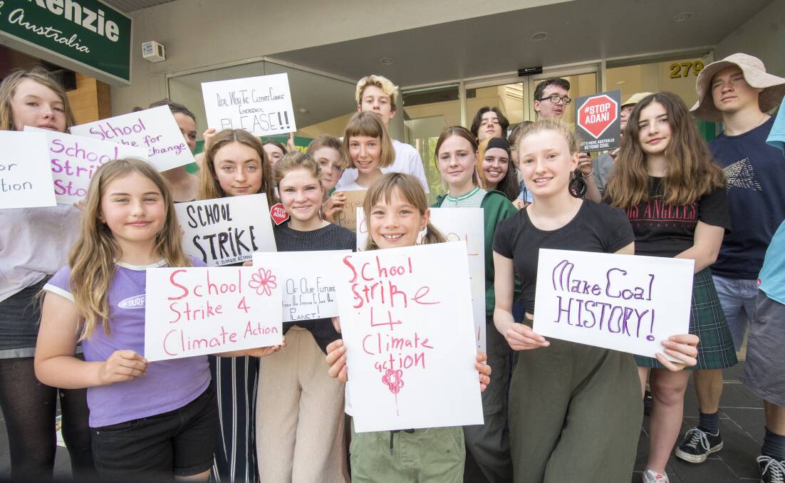 The message is clear, Mr Morrison: Students strike for climate change action. Picture: Darren Howe