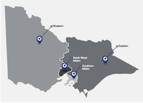 Victoria Police regions - Superintendent Franks looks after division five of the Western region. Image: Victoria Police