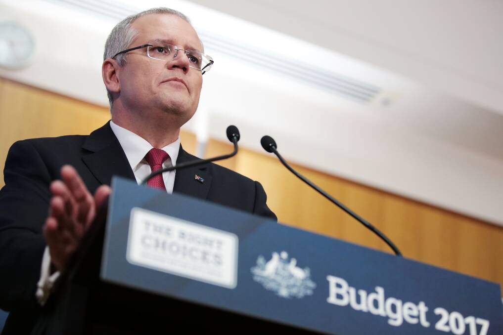 Treasurer Scott Morrison delivers the 2017-18 Federal Budget. Picture: GETTY IMAGES