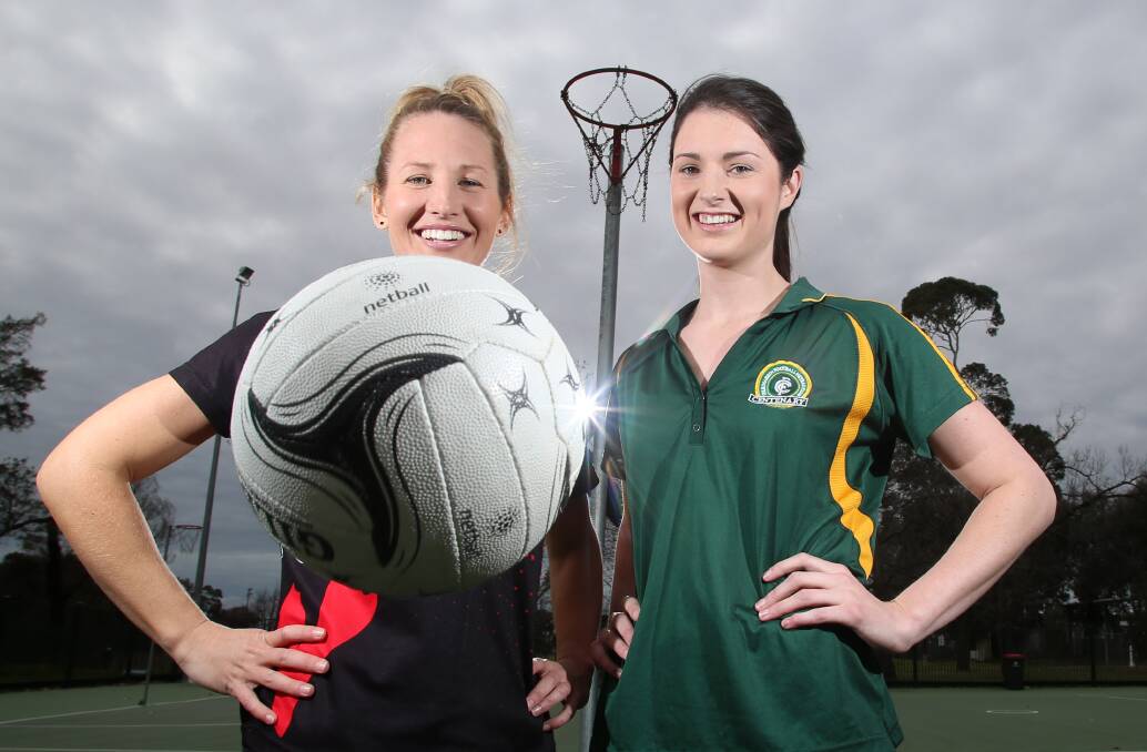 NETBALL: White Hills' Lauren Bowles and Colbinabbin's Carly Geary are chasing premiership glory in the A-grade netball grand final. Picture: GLENN DANIELS