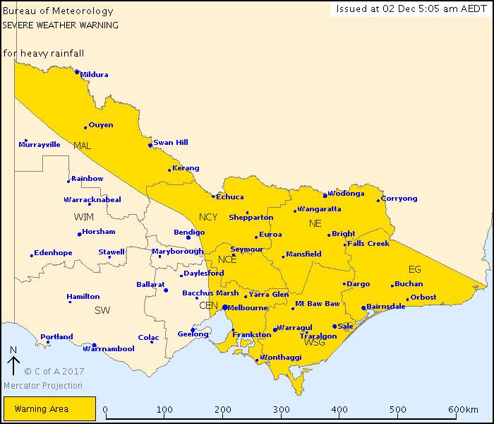 Severe weather no longer forecast for central Victoria