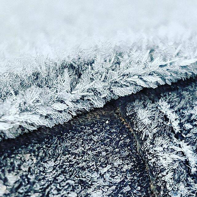 Instagram user @sophiaphoenix shared this great photo earlier this month of frost crystals on the soft top of her Jeep.