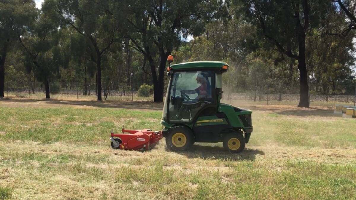 Forest Fire Management Victoria crews are slashing and mowing around towns in a bid to reduce the bushfire risk in local communities. Picture: SUPPLIED