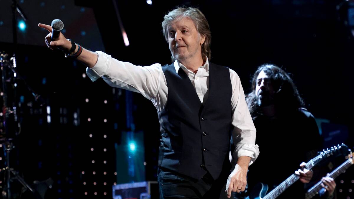 Sir Paul McCartney on stage in Cleveland, Ohio last month. Picture: Getty