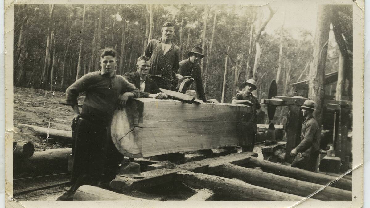 Unloading logs at Hume and Iser's sawmill in the late 1890s, on the site which would become the site of the family business today.