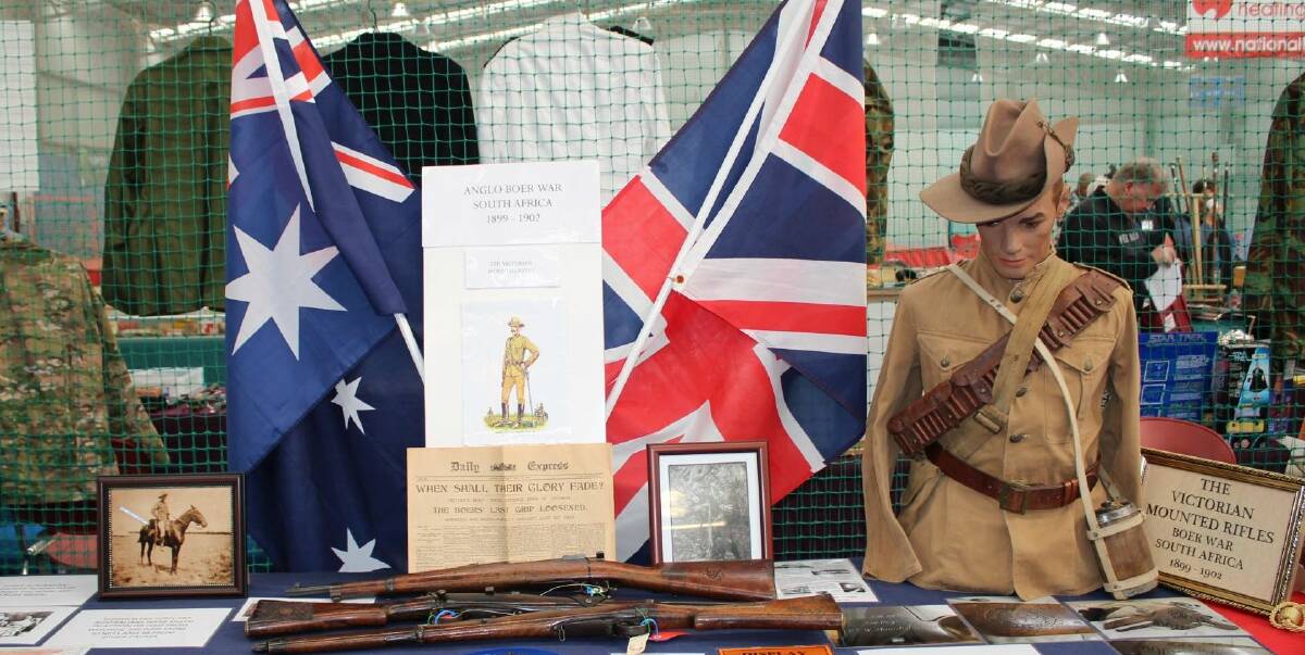 THE COLLECTORS: A display of Australian war memorabilia featured at last year's Annual Arms and Collectibles Show. This year collections of antique clocks,decorative buttons, pocket knives and cameras will be on display. 