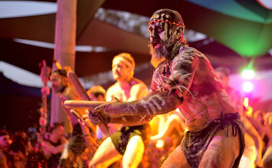 Dancers at last year's Rainbow Serpent festival. Picture: Orlando Sydney