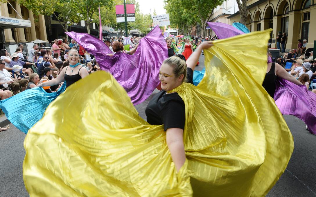 DANCERS: The 2018 Easter parade featured many dancers. Picture: DARREN HOWE
