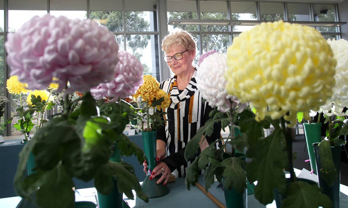 BLOOMED: Carol Mudford showcases some flowers in 2019. Picture: GLENN DANIEL