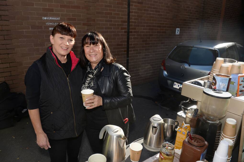 Biggest morning tea volunteers, Donna Johnson and Marlene Quay. Picture: BENDIGO ADVERTISER