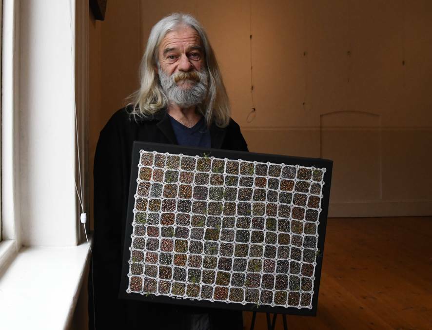 Ian Clark's artwork was on display at the 2018 Knuldoorong NAIDOC Art Exhibition. Picture: ELSPETH KERNEBONE.