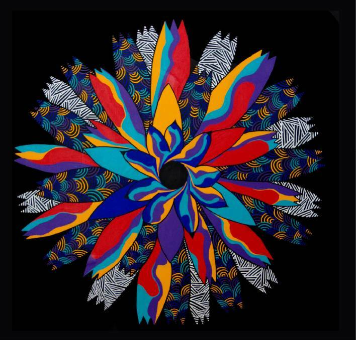 AUGMENTED REALITY: Supplied image of a Cultural Flower by First Nations artist Troy Firebrace.